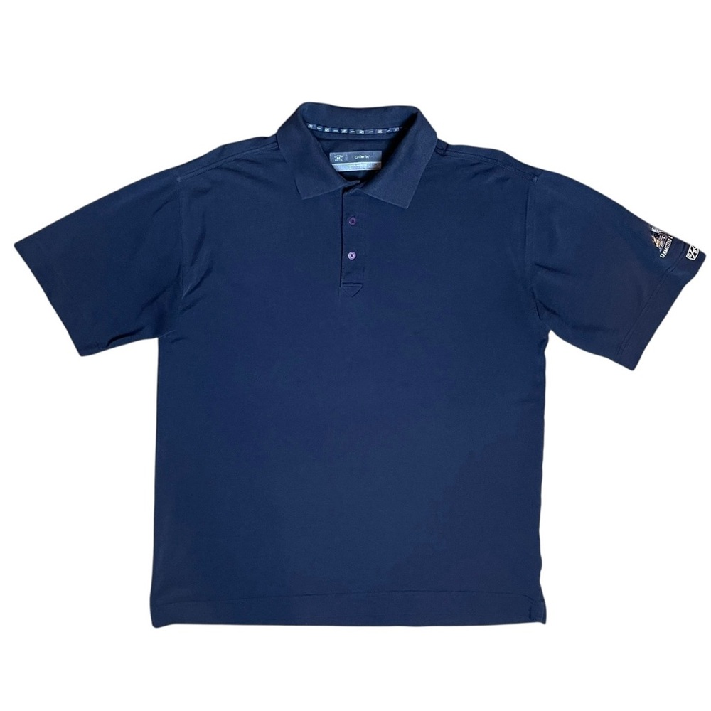 Cutter & Buck Polo Shirt Mens Large Drytec Blue Farmstead Golf And Country Club